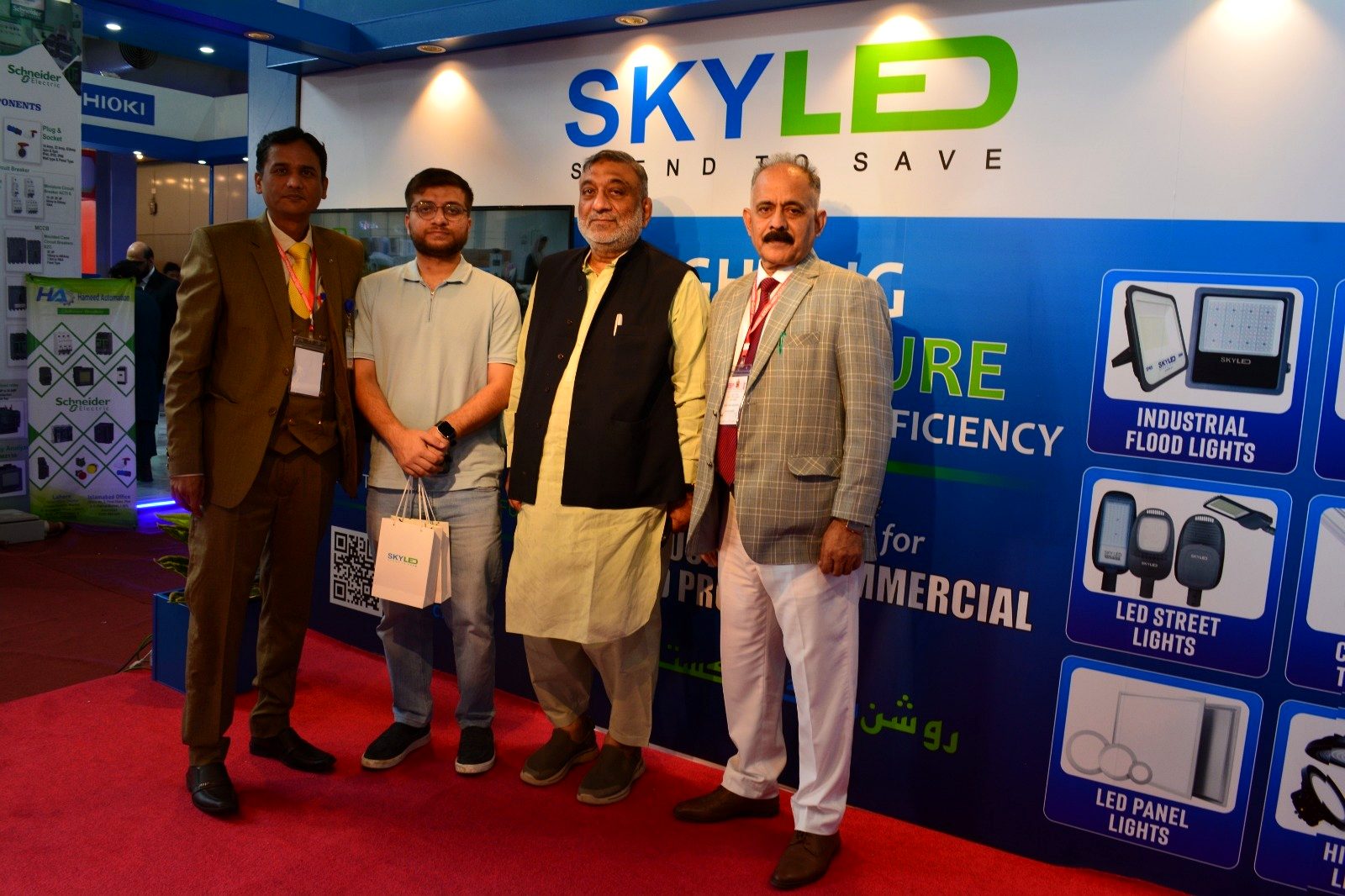 SKYLED stand at a trade exhibition